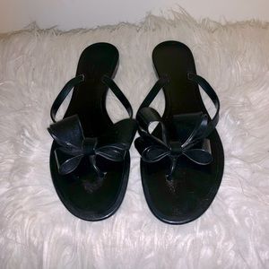 Authentic Valentino rubber bow flip flops - great pre owned condition